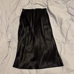 Babaton Slip Satin Midi Skirt